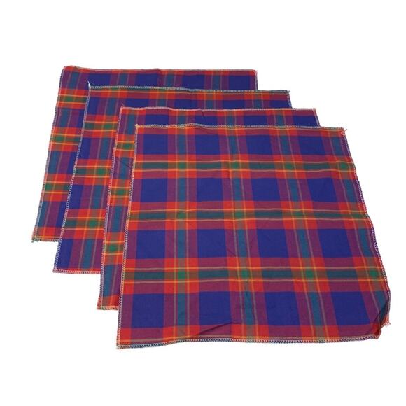 Tartan Other - Tartan Napkins Set Of 4 Holiday Casual Home Decor Plaid Red Blue Green Gingham